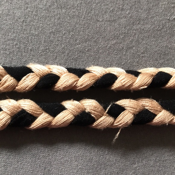 XXI black halter summer top with wooden beads size M boho gypsy hippie babydoll - Picture 13 of 16